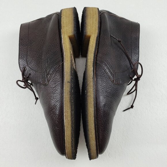 Taft Brown Leather Chukka Boot Mens 9 EU 42 Lace Up Gum Sole Shoe Handmade Spain - Picture 8 of 15